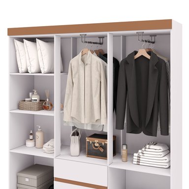 CLOSET 6 PUERTAS 2 CAJONES VEKKA HOME IDEAL BLANCO - 10