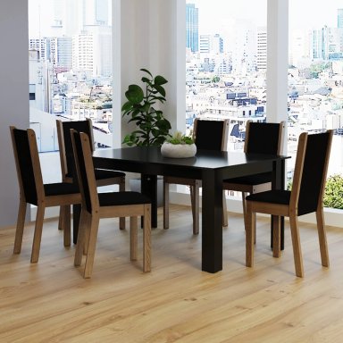 JUEGO DE COMEDOR VEKKA HOME LOLA SUECIA 6 SILLAS - 1