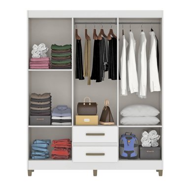 CLOSET COIMBRA BLANCO 6P 2C VEKKAHOME - 3