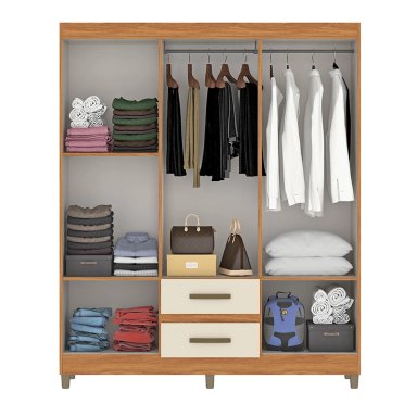 CLOSET COIMBRA BEIGE 6P 2C VEKKAHOME - 4