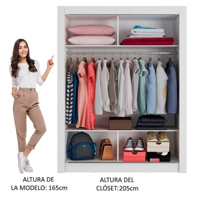 CLOSET DENVER BLANCO 2P VEKKAHOME - 2