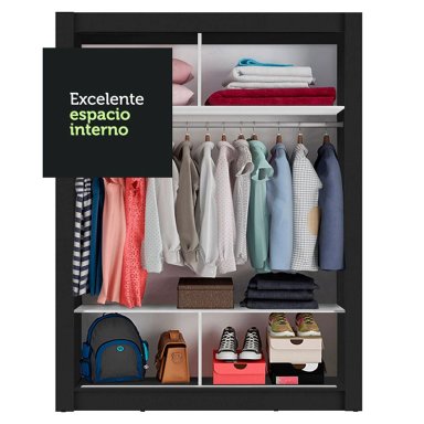 CLOSET DENVER NEGRO 2P VEKKAHOME - 1