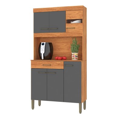 KIT COCINA CARLA GRAFITO 6P 1C VEKKAHOME - 1