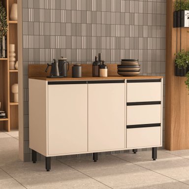 MUEBLE BASE KOYA 2P 3C BEIGE VEKKAHOME - 1