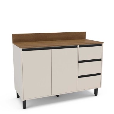 MUEBLE BASE KOYA 2P 3C BEIGE VEKKAHOME - 4