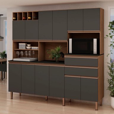 KIT COCINA MALBEC GRIS 12P 2C VEKKAHOME - 1
