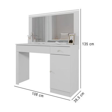 TOCADOR NADINE BLANCO 1C 1P LUZ LED - 5