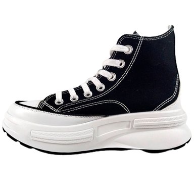 ZAPATILLA URBANA CAÑA ALTA DE MUJER CON PLATAFORMA J25 NEGRO - 4