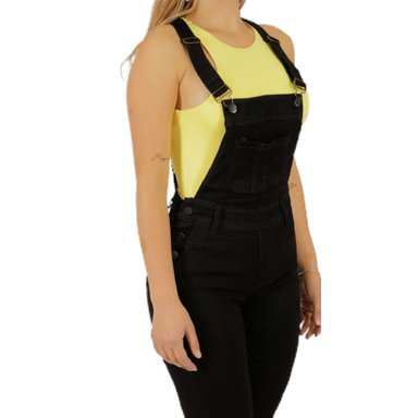 JARDINERA DE JEANS MUJER MEGABAZAR NEGRO J9331 331 YASSNE - 3