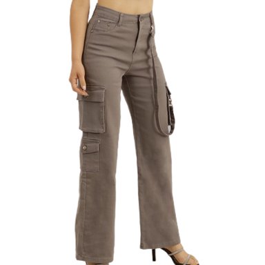 JEANS MUJER MEGABAZAR GRIS CARGO J9810 - 4