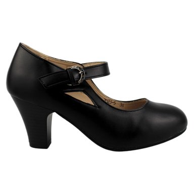 ZAPATO DE MUJER TACO CONO 23 YASSNE NEGRO - 1