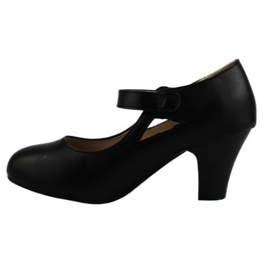 ZAPATO DE MUJER TACO CONO 23 YASSNE NEGRO - 4
