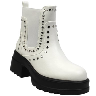 BOTIN DE MUJER TACHAS 028 YASSNE BLANCO - 3