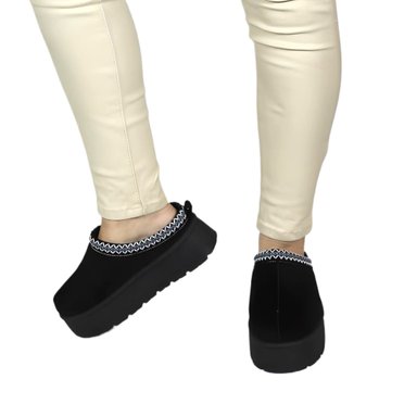 PANTUFLA CON CHIPORRO DE MUJER INVIERNO 03 YASSNE NEGRO - 3