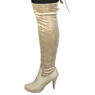 BOTA LARGA GAMUZA MUJER 30 YASSNE BEIGE - 1