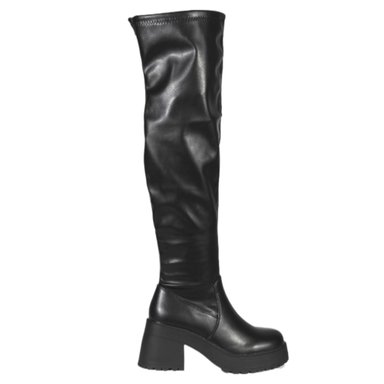 BOTA LARGA MUJER ECOCUERO 27 YASSNE NEGRO - 1