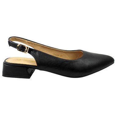 ZAPATOS SLINGBACK DE MUJER CON PUNTA FINA YASSNE NEGRO - 1