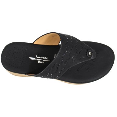 SANDALIA CASUAL MUJER PLATAFORMA Y DISEÑO 0419-5 NEGRO - 3