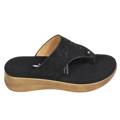 SANDALIA CASUAL MUJER PLATAFORMA Y DISEÑO 0419-5 NEGRO - 4