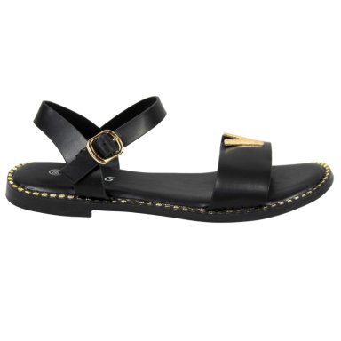 SANDALIAS DE MUJER CON HEBILLA DORADA PG5232 DORADO - 1