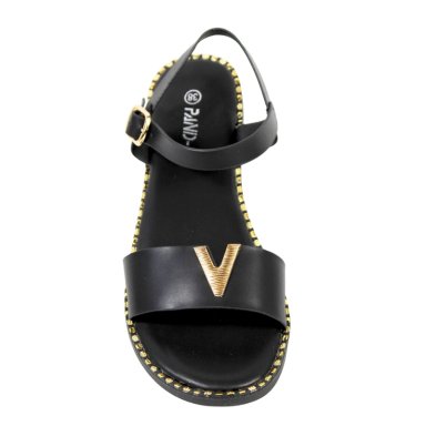 SANDALIAS DE MUJER CON HEBILLA DORADA PG5232 DORADO - 4