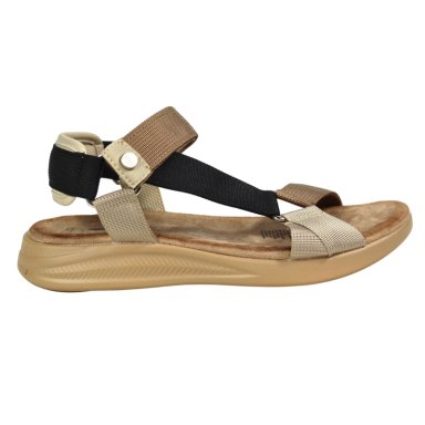 SANDALIAS BAJAS DE MUJER AJUSTABLES TGH03 CAFE - 1