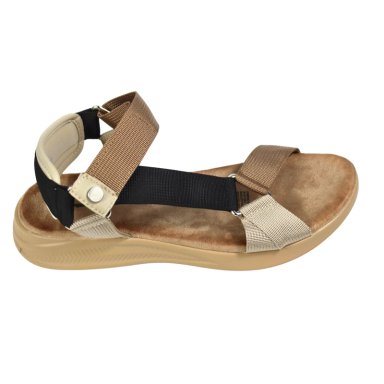 SANDALIAS BAJAS DE MUJER AJUSTABLES TGH03 CAFE - 3