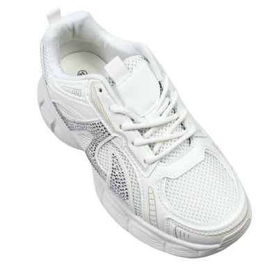 ZAPATILLAS CHUNKY DE MUJER CON BRILLOS PG5249 BLANCO - 2