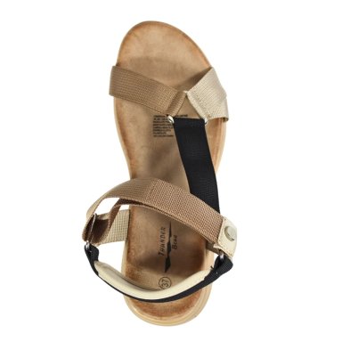 SANDALIAS BAJAS DE MUJER AJUSTABLES TGH03 CAFE - 4