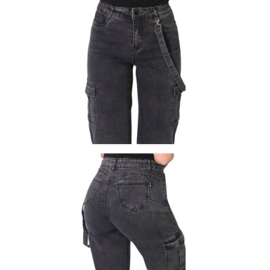JEANS MUJER CARGO J9052 - 4