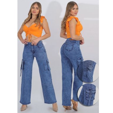 JEANS CARGO MUJER J9056 - 3