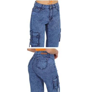 JEANS CARGO MUJER J9056 - 4