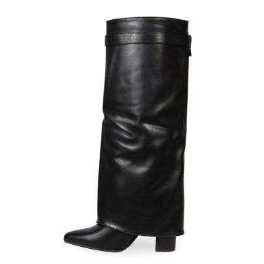 BOTA CAÑA ALTA ESTILO SHARK NEGRA PG5201 NEGRO - 1