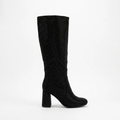 BOTA MUJER BRILLANTE TACO CUADRADO PG5362 - 1
