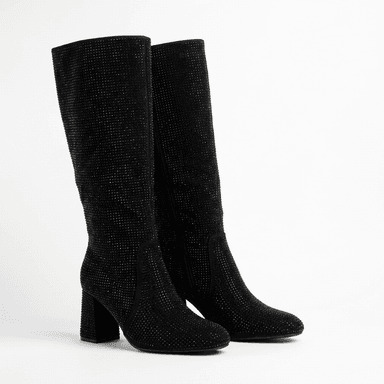 BOTA MUJER BRILLANTE TACO CUADRADO PG5362 - 3