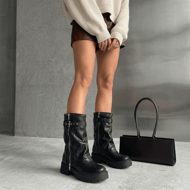 BOTA MUJER BIKER PLATAFORMA PG24280 - 6