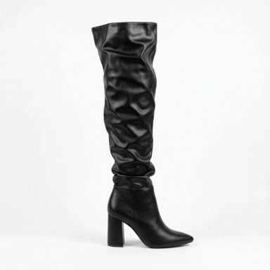 BOTA MUJER ALTA PUNTIAGUDA TACO CUADRADO PG5349 - 1