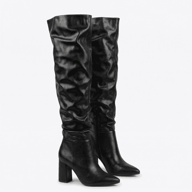 BOTA MUJER ALTA PUNTIAGUDA TACO CUADRADO PG5349 - 3