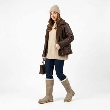 BOTA MUJER LARGA DE GAMUZA CHIPORRO  PG24319 - 3