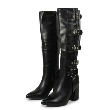 BOTA BIKER TACO CUADRADO CAÑA ALTA 5Y43 - 4