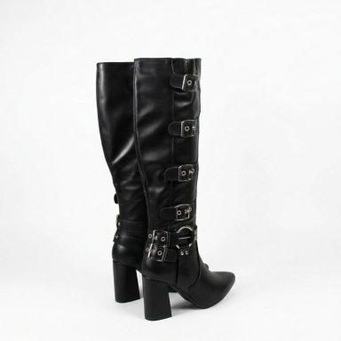 BOTA BIKER TACO CUADRADO CAÑA ALTA 5Y43 - 6