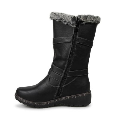 BOTA MUJER INVIERNO ECOCUERO DISEÑO HEBILLA - 6