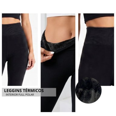 CALZA MUJER TE RMICA FORRADA CON POLAR POLIMIDA INVIERNO - 3