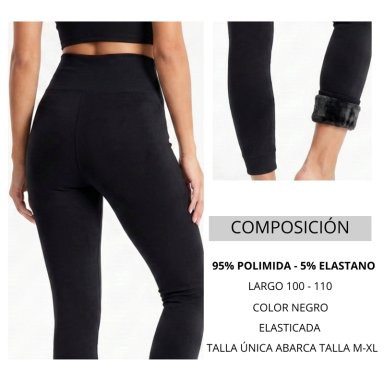 CALZA MUJER TE RMICA FORRADA CON POLAR POLIMIDA INVIERNO - 8