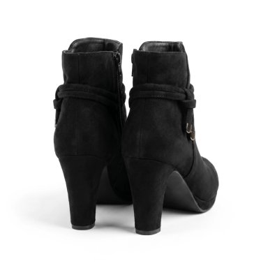 BOTIN GAMUZA TACO ALTO CON LAZO DECORATIVO - 5
