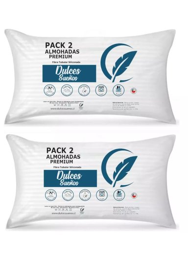 PACK 4 ALMOHADAS DULCES SUEÑOS PREMIUM 70 X 50 CM BLANCO - 1