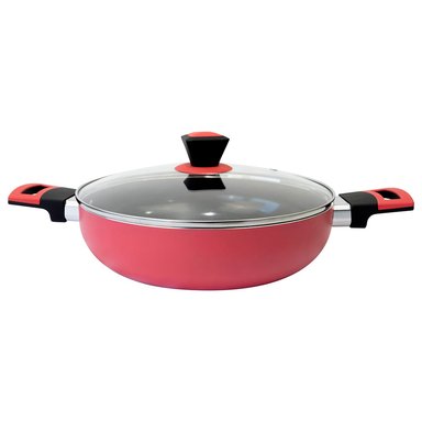 OLLA ARROCERA LOMBARDI ANTIADHERENTE MARCA DORAL ROJO 24 CM - 1