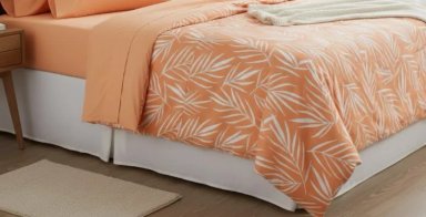 SABANA 1.5 PLAZA ATERCIOPELADA 210 HILOS COMPOSE 100% POLIESTER NARANJA - 3