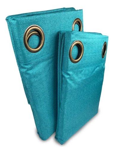 CORTINA TERMICA BLACKOUT VICTORIA DORAL 135X220 ( 2 PAÑOS) AZUL PETROLEO - 1