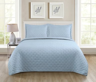 QUILT ROMA KING ILLUSIONS TEMPORADA PRIMAVERA -VERANO CELESTE - 1